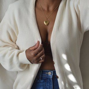 Vintage Cotton Knit Cardigan |S|